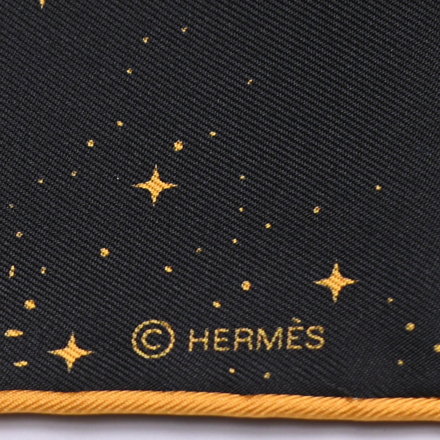 Silk Clair De Lune Double Face Scarf 90 Black Jaune D'Or Bleu