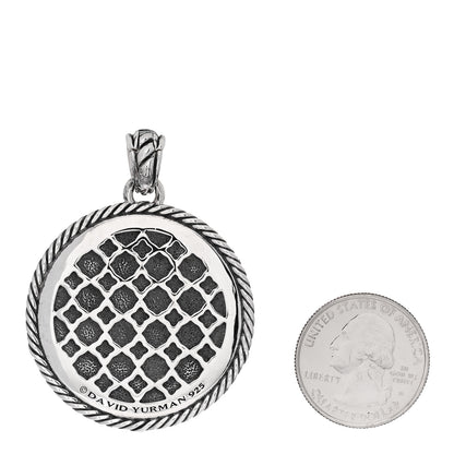 David Yurman Sterling Silver Large Labyrinth Disc Pendant 2 of 3
