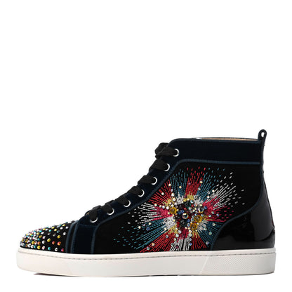 Christian Louboutin Suede Strass Louis On Fire Flat Sneakers 41.5 Multi 1 of 10