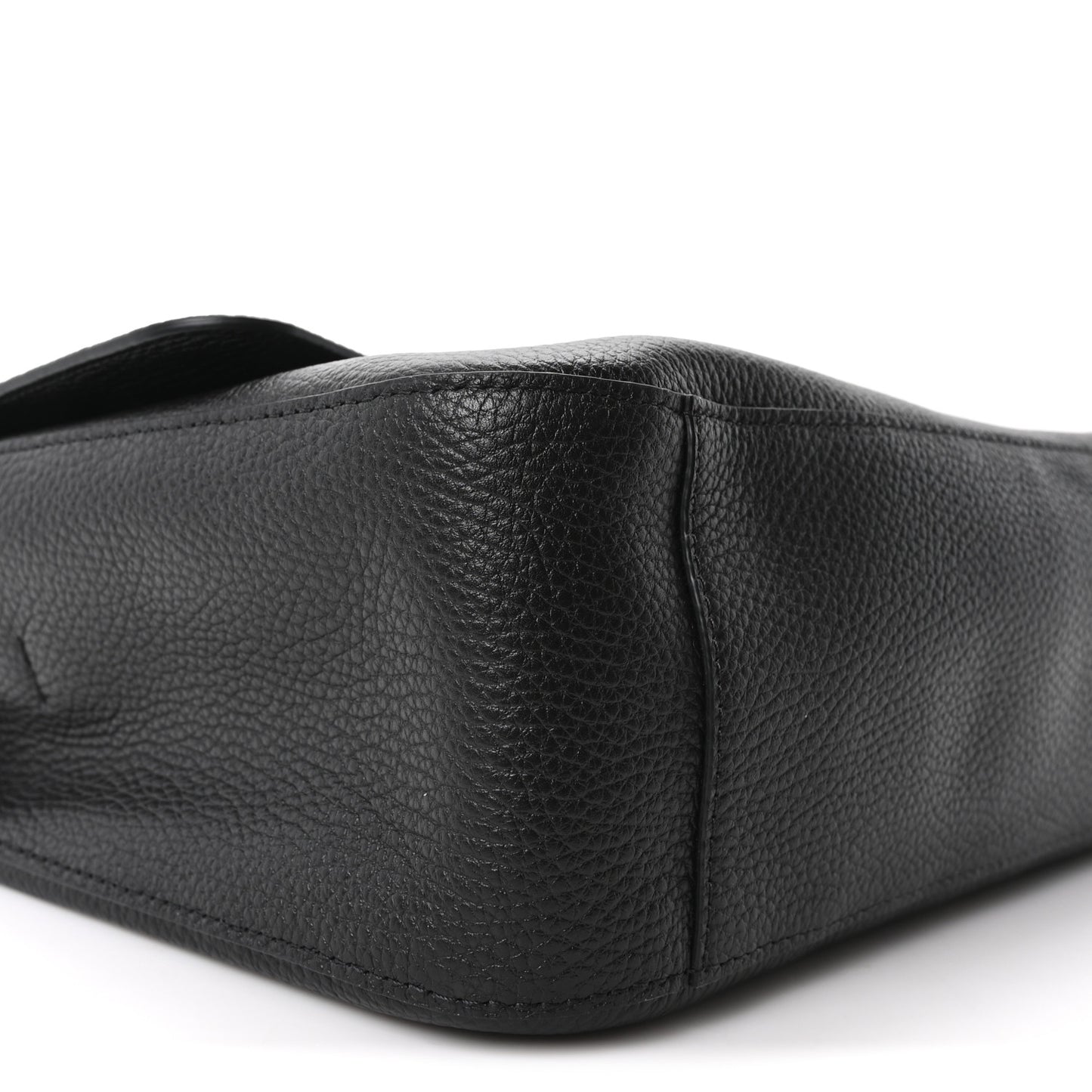 Grained Calfskin Small Souplissimo Maxi Flap Black