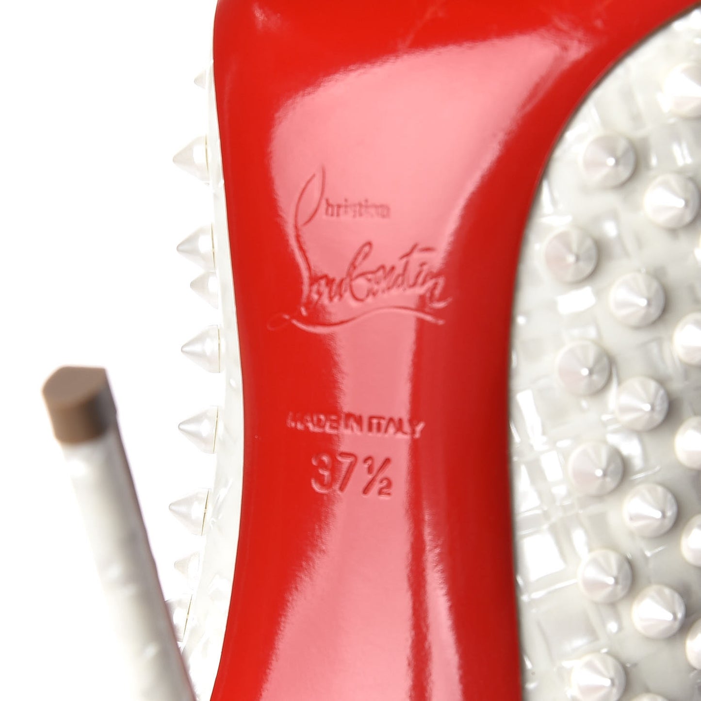 Patent Follies Spikes 100 Pumps 37.5 White