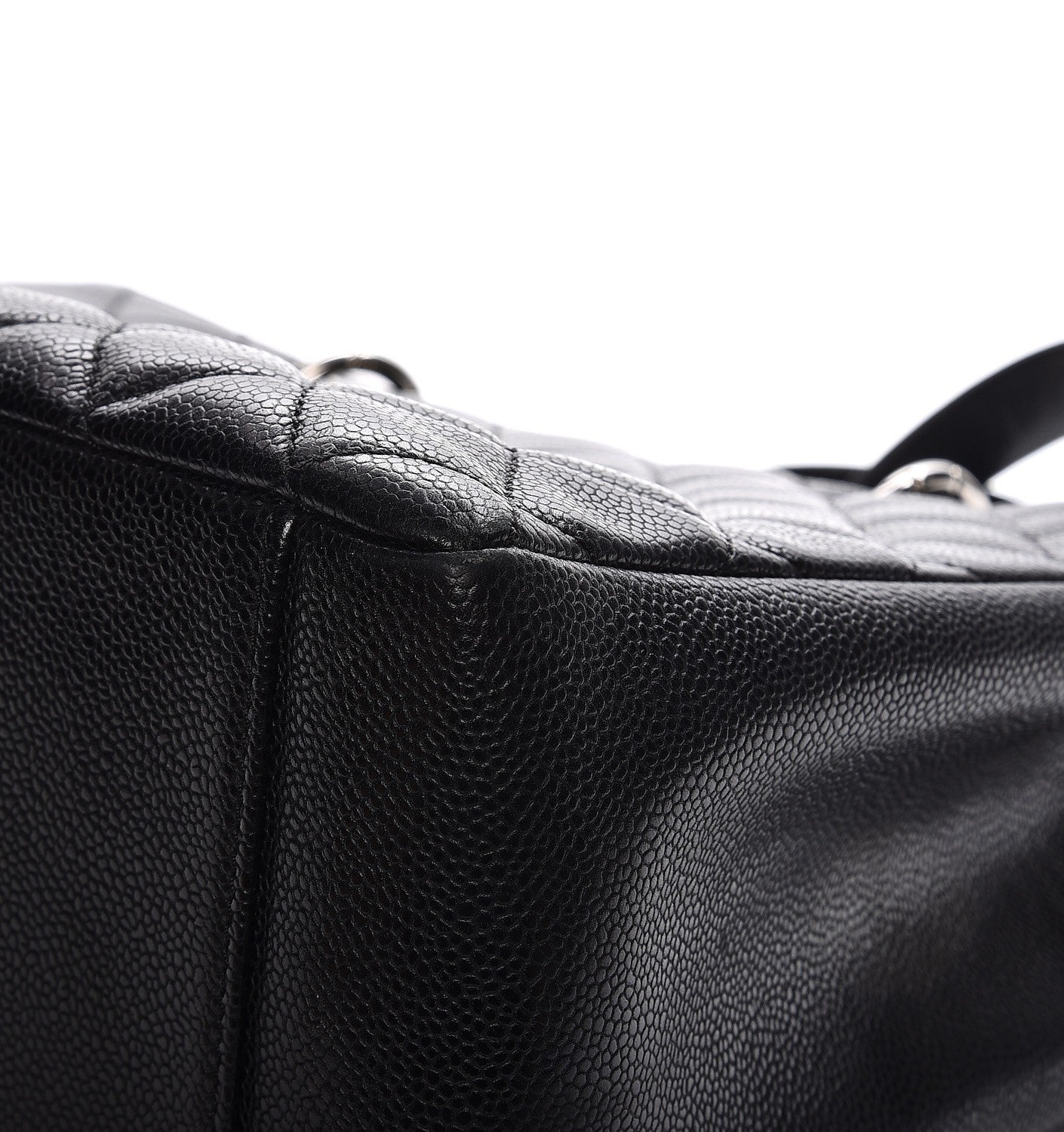 Caviar Quilted Grand Shopping Tote GST Black