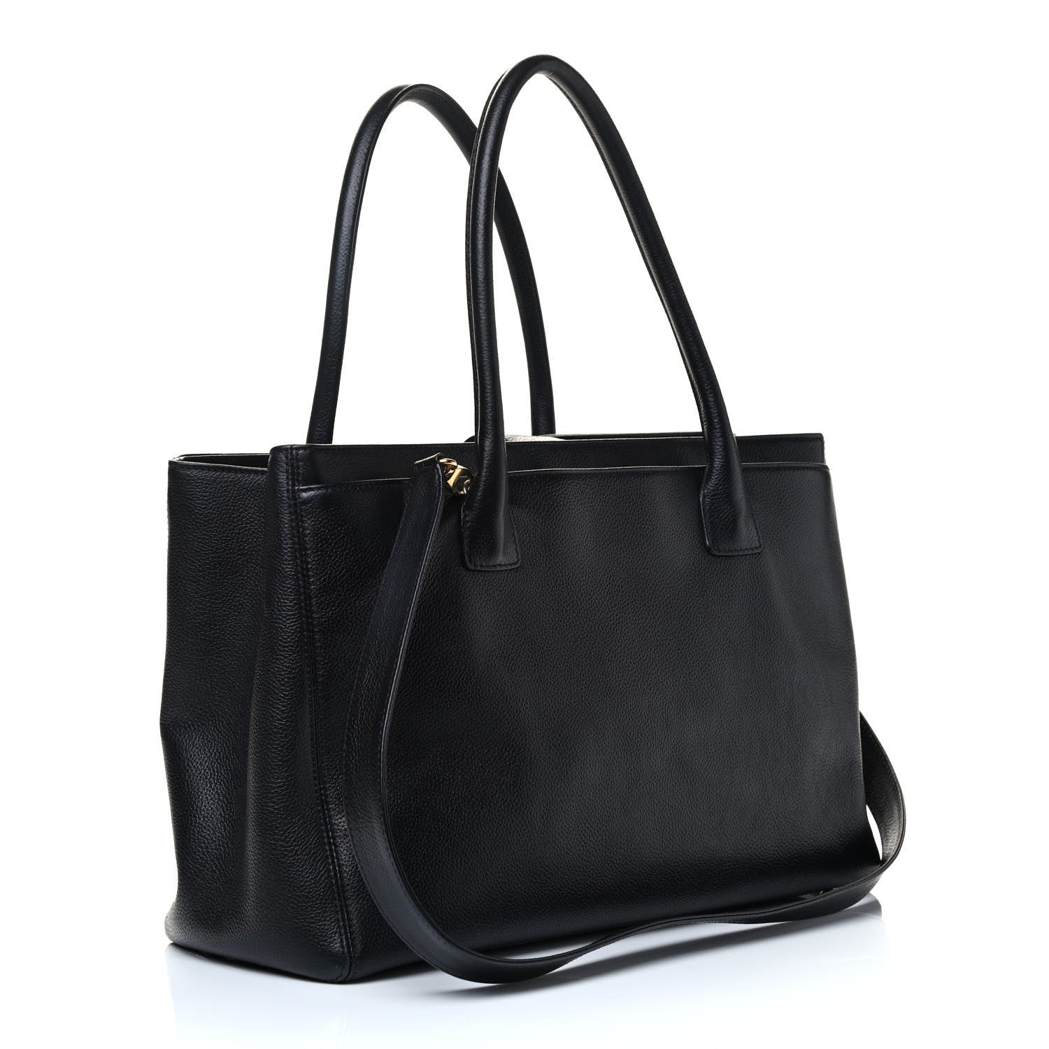 Chanel Calfskin Cerf Executive Shopper Tote Black 2 of 5