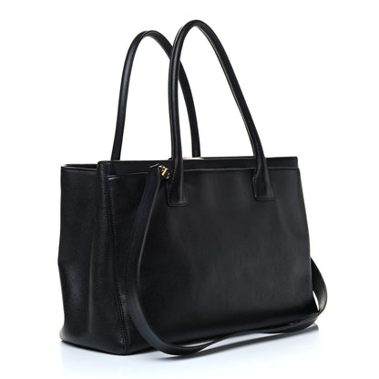Chanel Calfskin Cerf Executive Shopper Tote Black 2 of 5