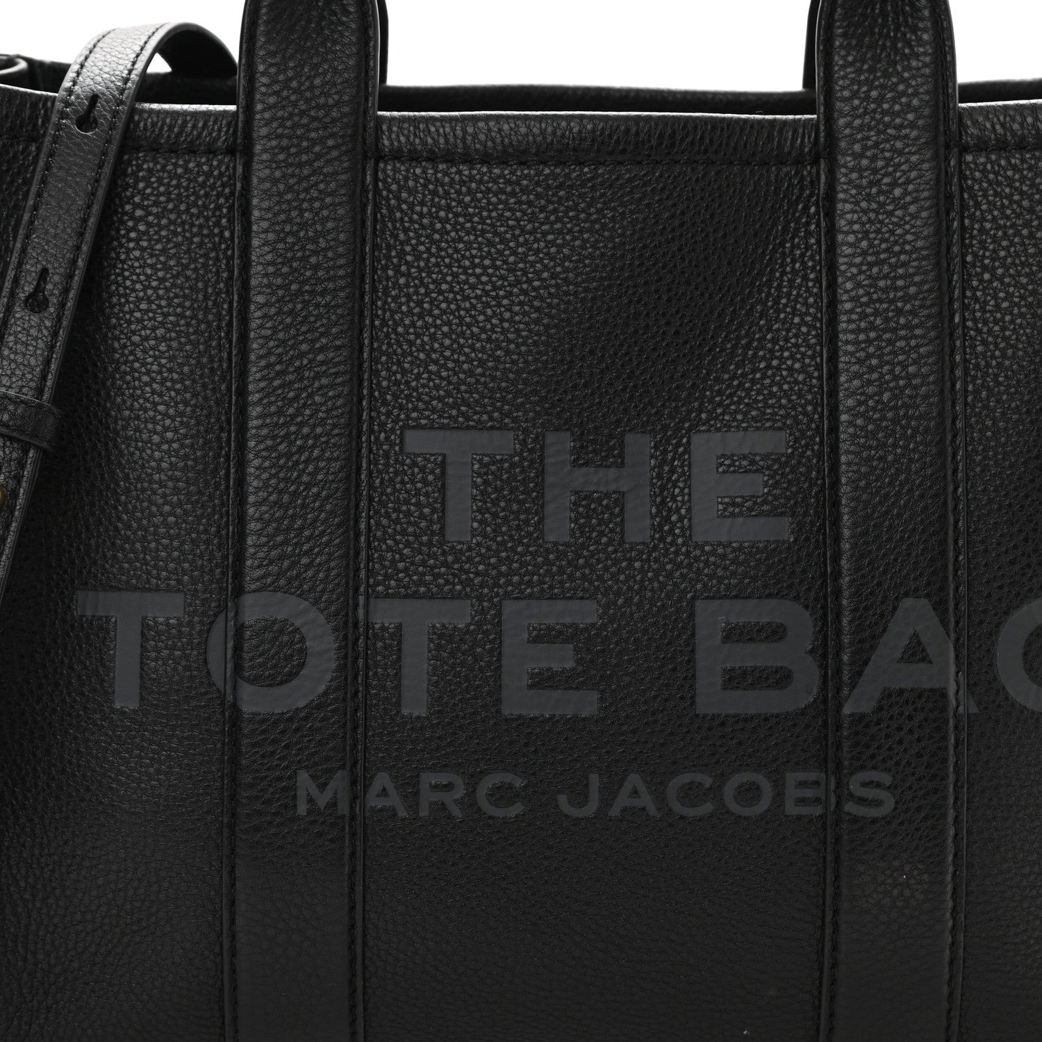 Marc Jacobs Grained Calfskin Medium The Tote Bag Black 7 of 9