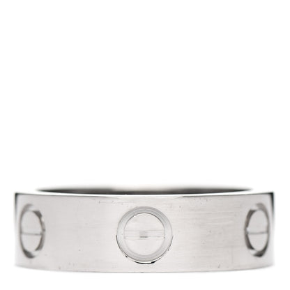 Cartier 18K White Gold 5.5mm LOVE Ring 51 5.75 1 of 4