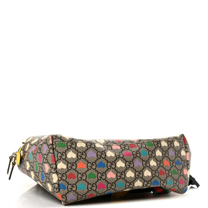 Gucci Soft GG Supreme Monogram Hearts Web Childrens Backpack  Beige Ebony Multicolor Freesia 3 of 9