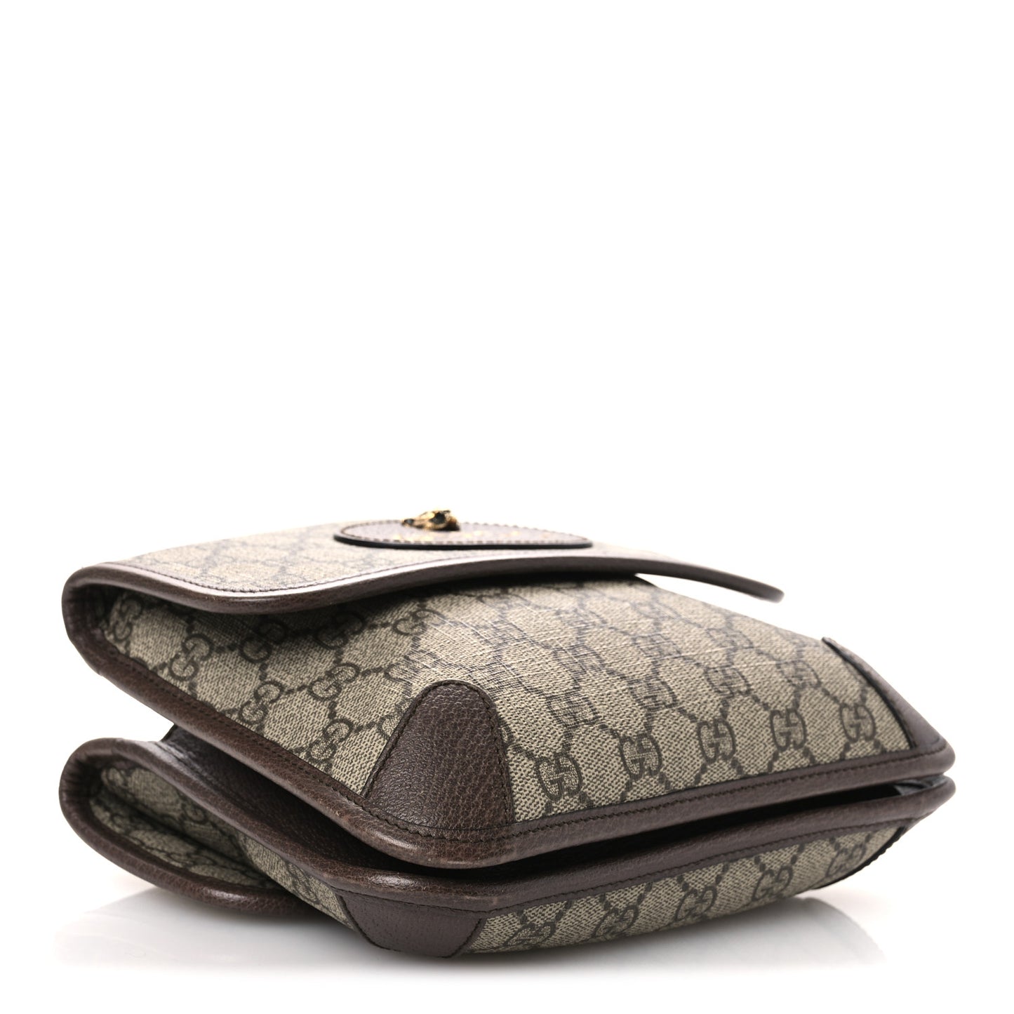 GG Supreme Monogram Web Small Neo Vintage Double Flap Messenger Bag Beige New Acero