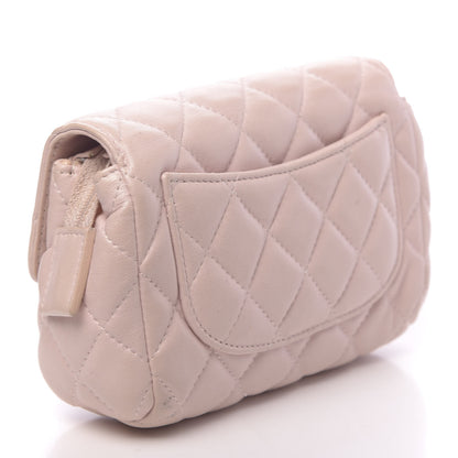 Chanel Lambskin Quilted Flap Cosmetic Case Light Pink 3 of 20
