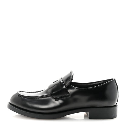 Prada Spazzolato Loafers 38 Black 1 of 10