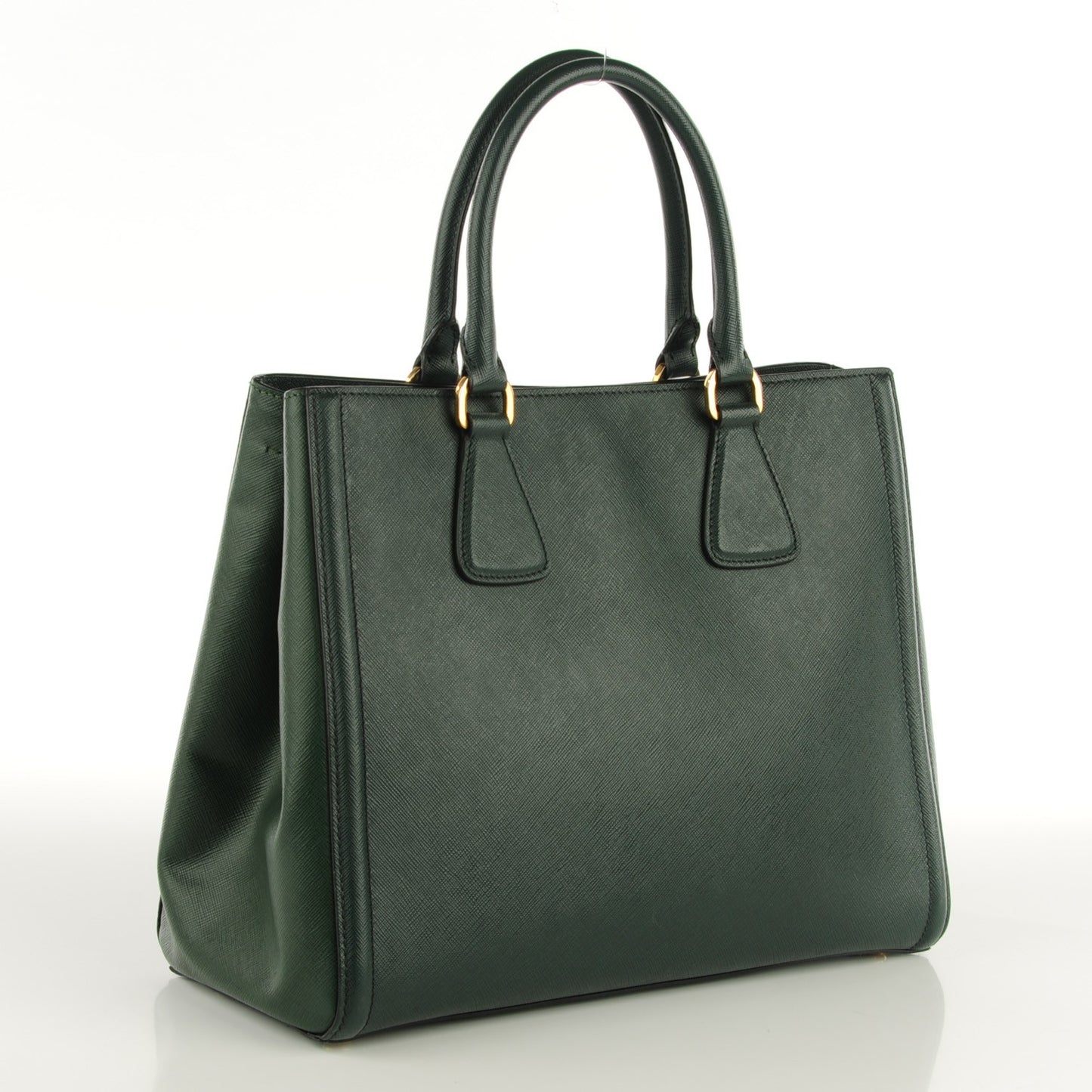 Saffiano Lux Bi-Color Tote Smeraldo