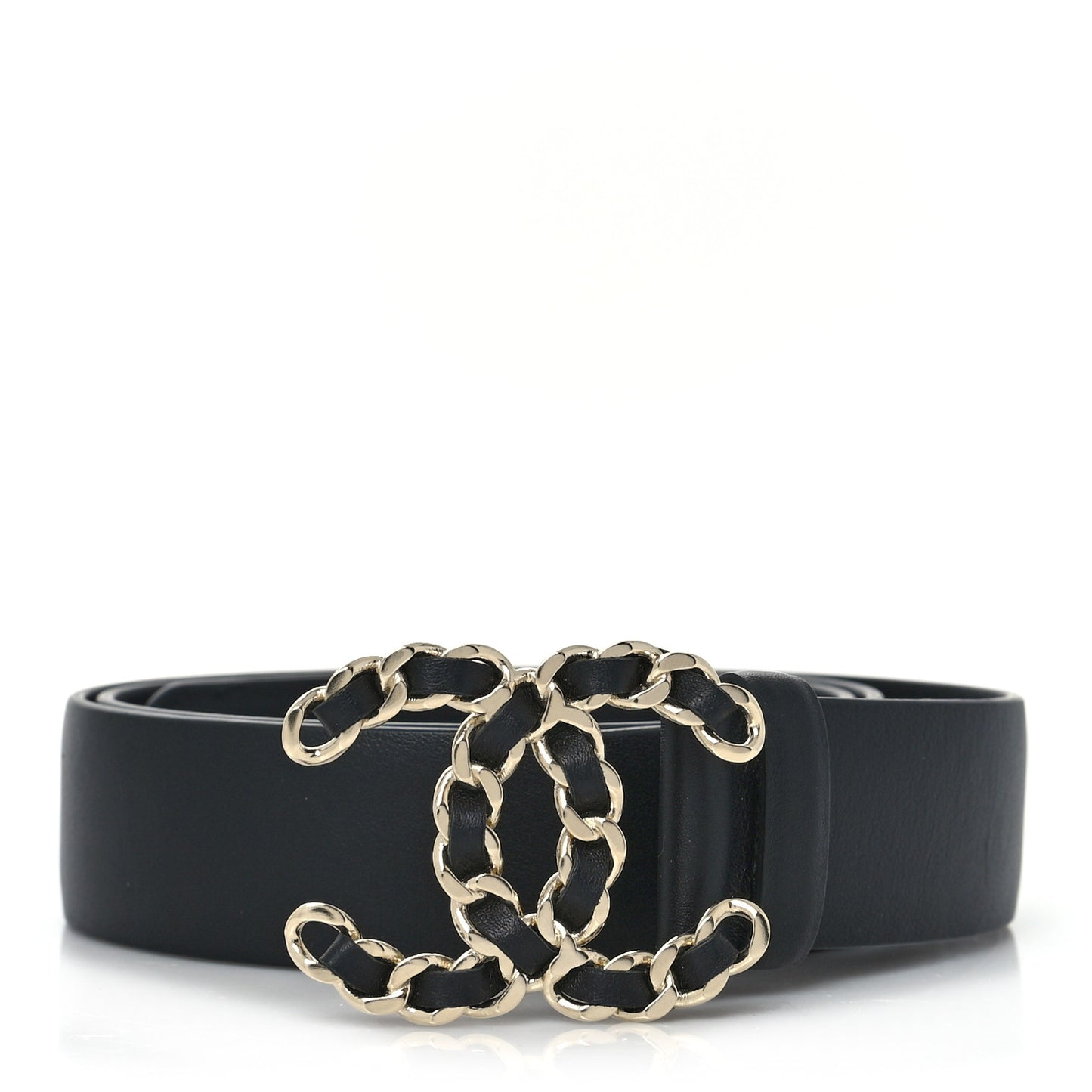 Lambskin CC Chain Belt 80 32 Black