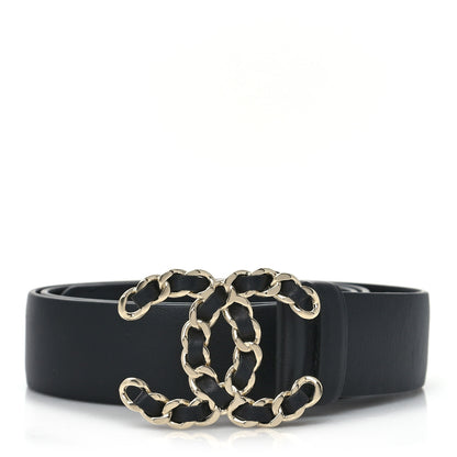 Chanel Lambskin CC Chain Belt 80 32 Black 1 of 7
