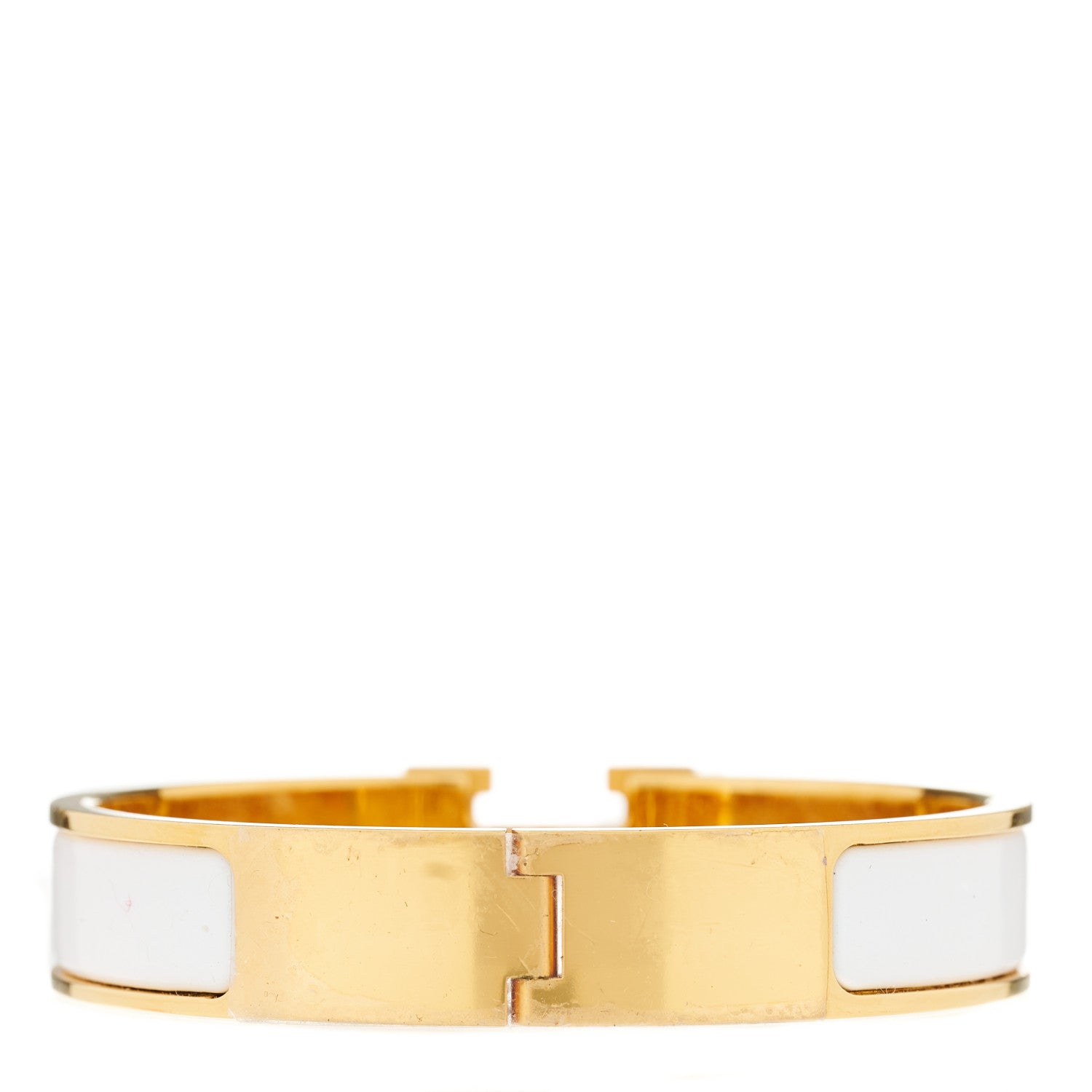 Hermes Enamel Narrow Clic Clac H Bracelet PM White 3 of 5