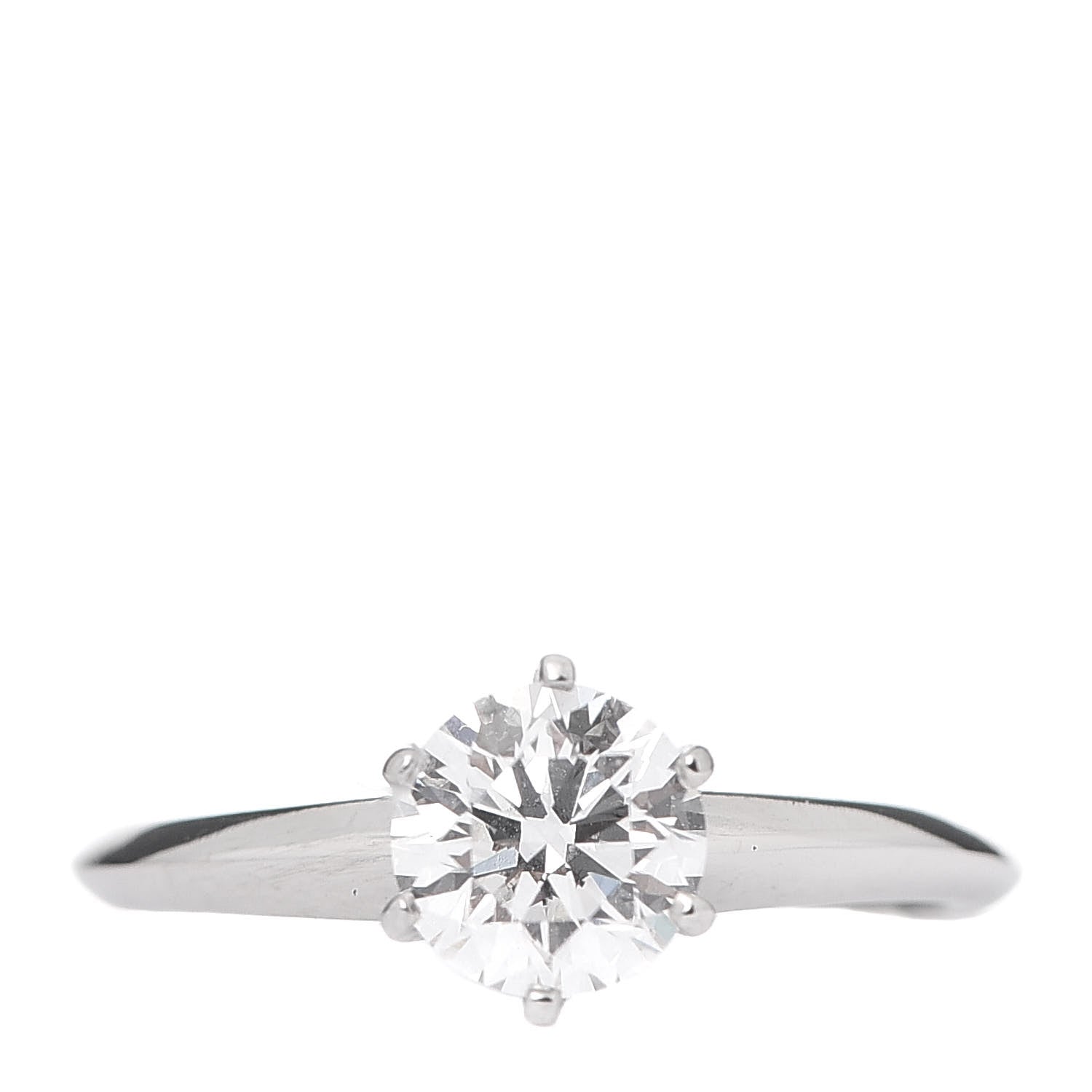 Tiffany Platinum Diamond .90ct Solitaire Engagement Ring 51 5.75 1 of 5