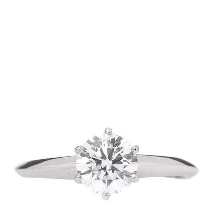 Tiffany Platinum Diamond .90ct Solitaire Engagement Ring 51 5.75 1 of 5