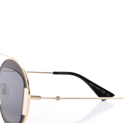 Gucci Round Frame Sylvie Web Sunglasses GG0105S Black 5 of 9