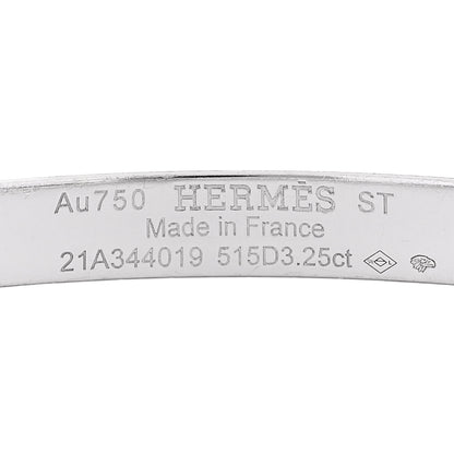 Hermes 18K White Gold Diamond PM Kelly Full Pave Bracelet ST 3 of 4
