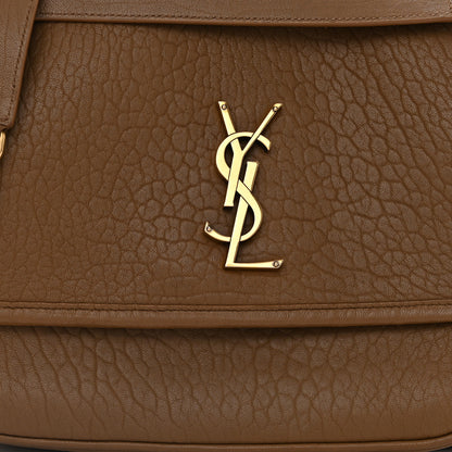 Saint Laurent Grained Lambskin Monogram Medium Niki Chain Satchel Dark Cork 8 of 11