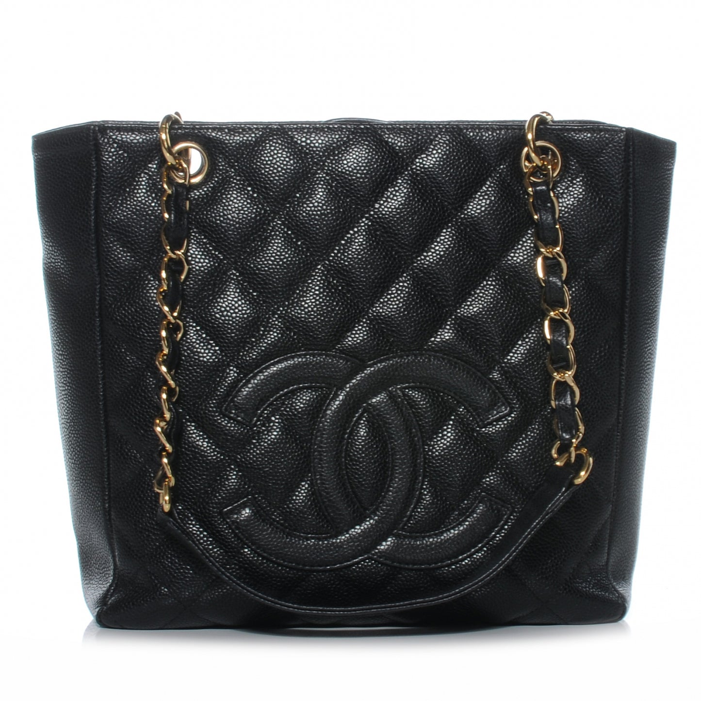 Caviar Petit Shopping Tote PST Black