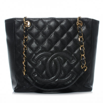 Chanel Caviar Petit Shopping Tote PST Black 1 of 7