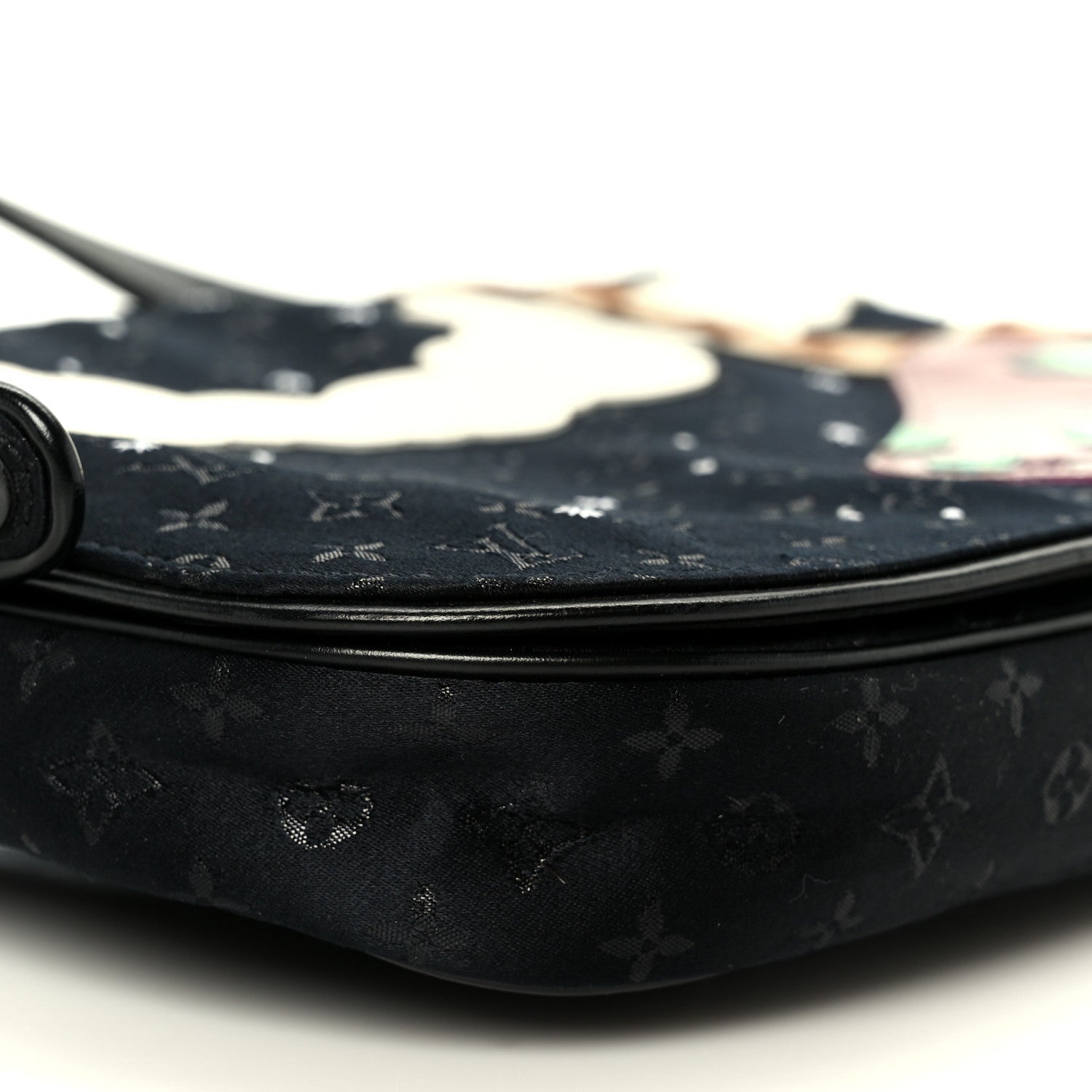 Louis Vuitton Satin Mini Monogram Conte De Fees Patchwork Musette Black 9 of 10
