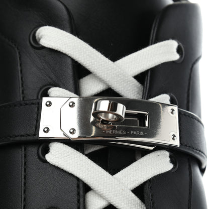 Hermes Calfskin Day Sneakers 42 Black 8 of 10