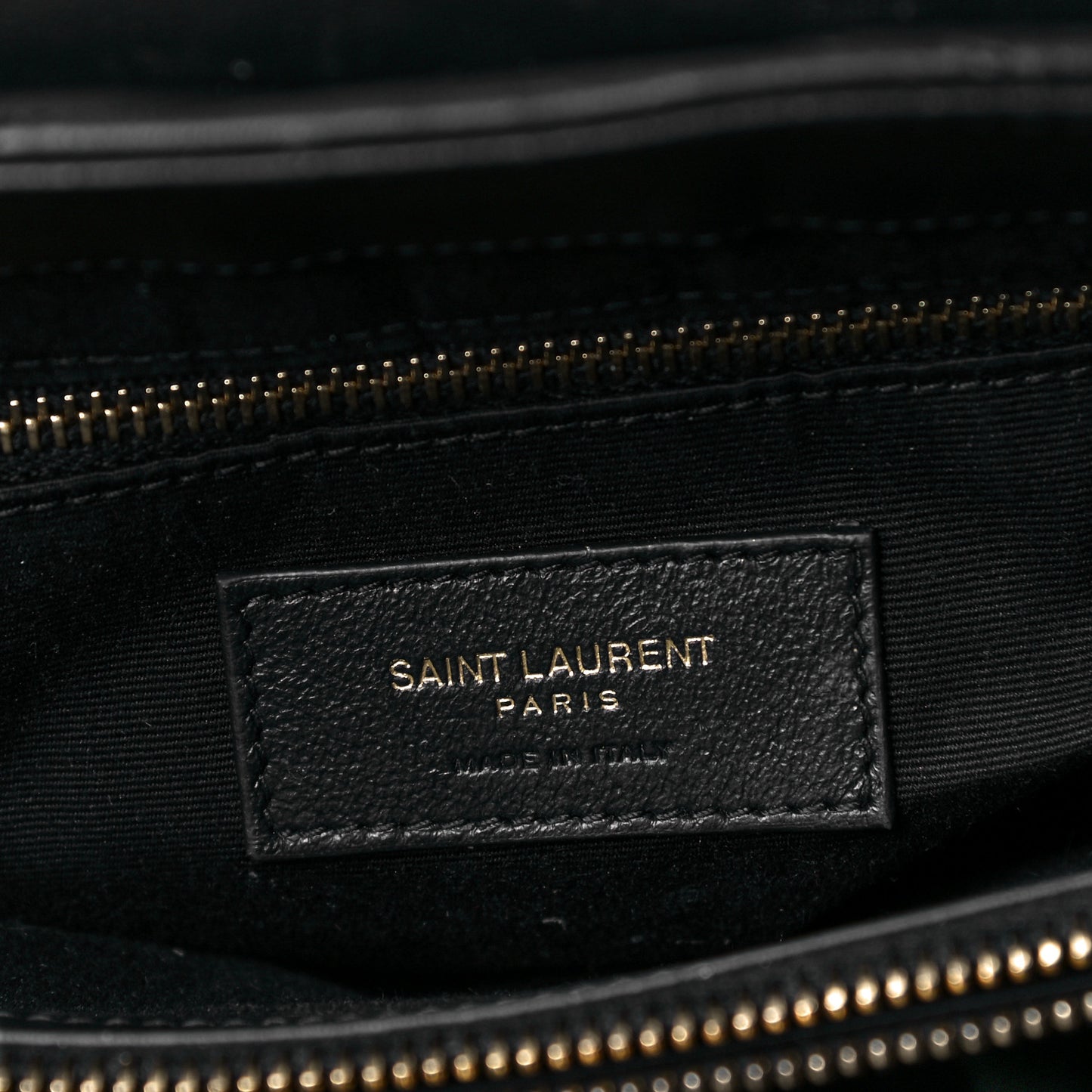 Calfskin Y Quilted Monogram Large Loulou Chain Satchel Black