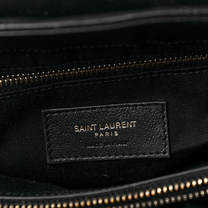 Saint Laurent Calfskin Y Quilted Monogram Large Loulou Chain Satchel Black 4 of 7
