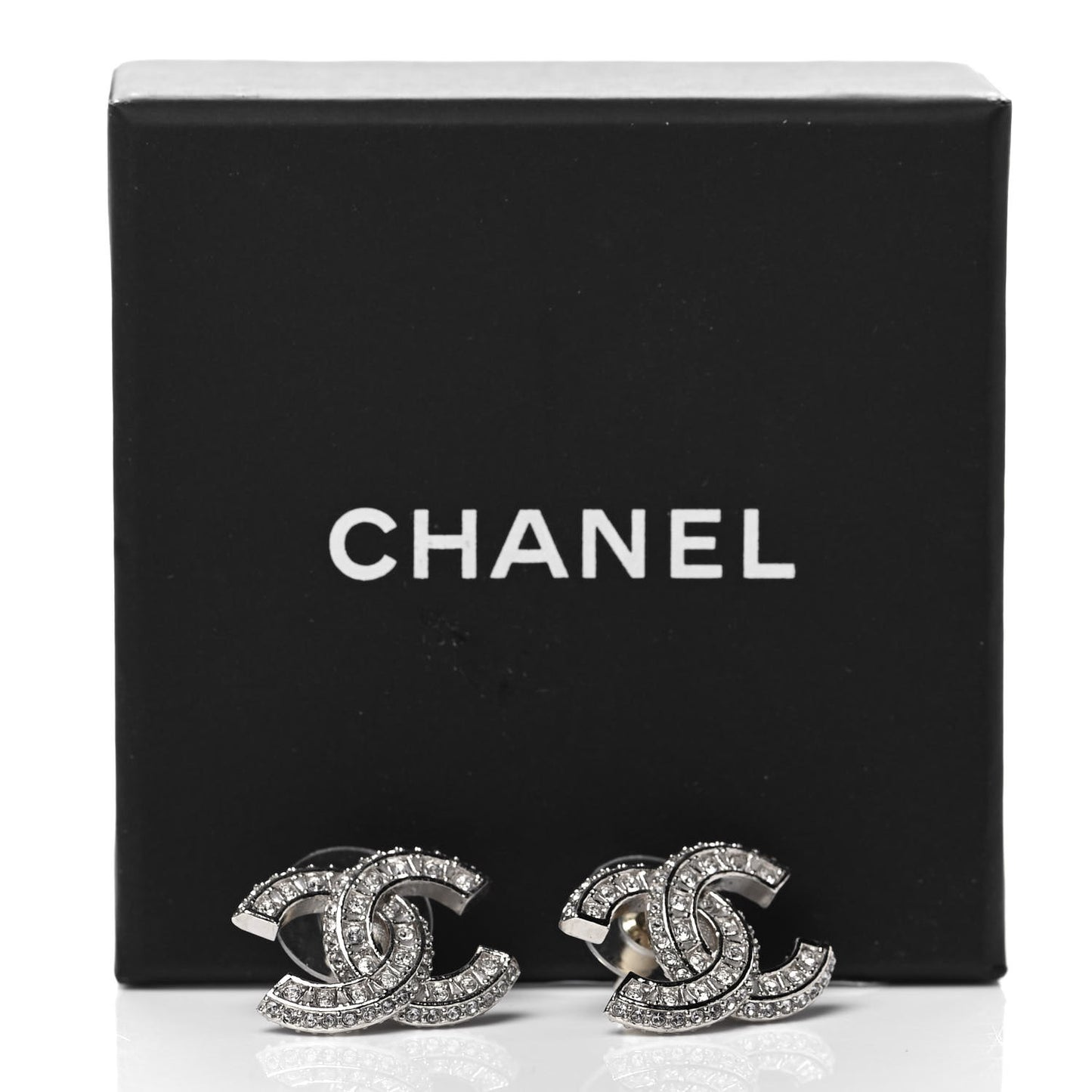Crystal Timeless CC Earrings Light Gold
