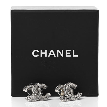 Chanel Crystal Timeless CC Earrings Light Gold 5 of 5