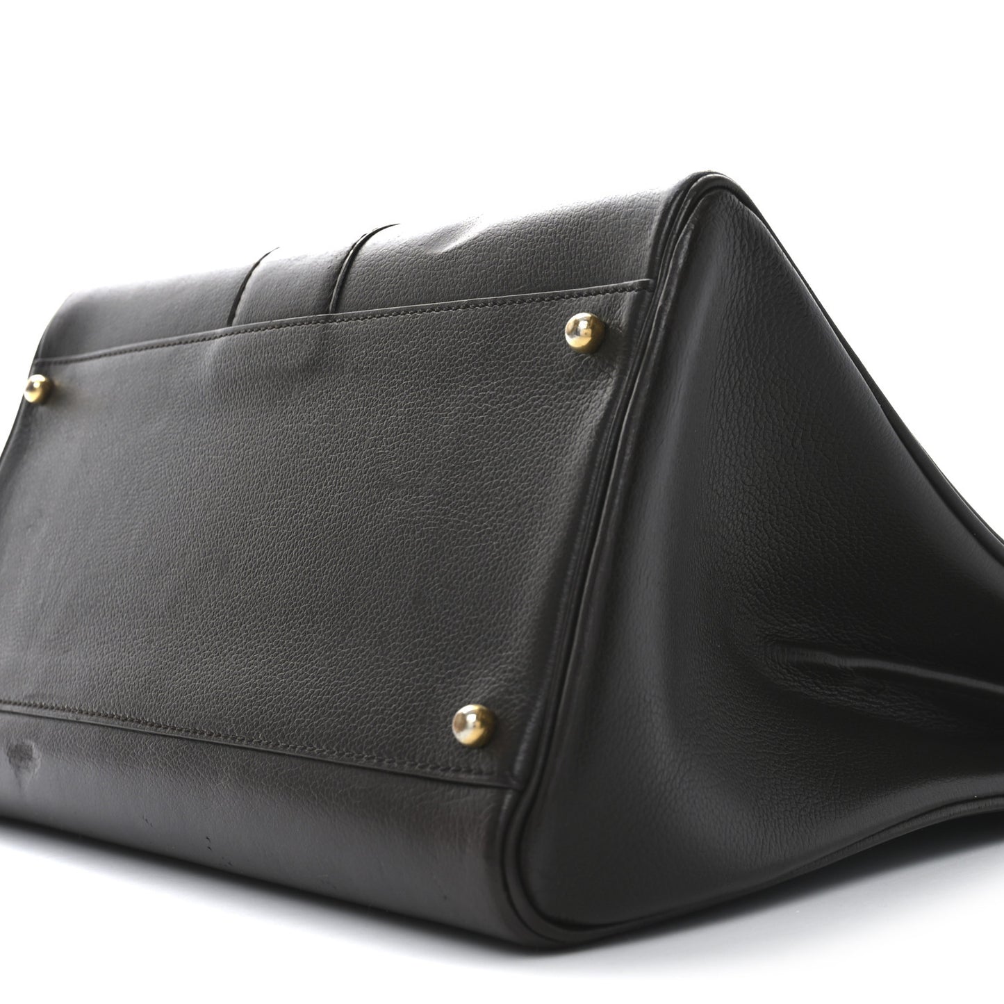 Grained Calfskin MM Brillant Satchel Brown
