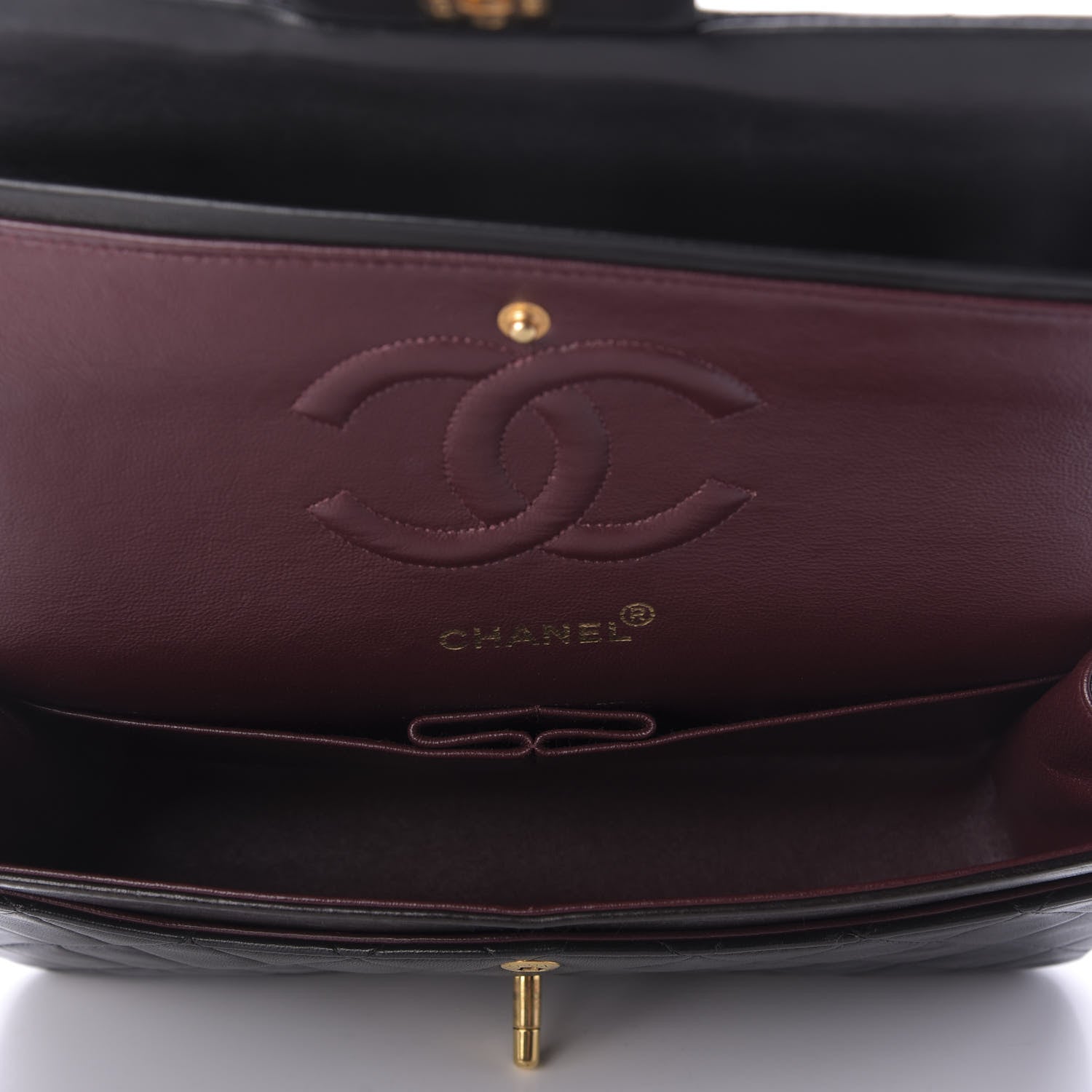 Chanel Lambskin Quilted Medium Double Flap Black 5 of 9