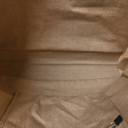 Saint Laurent SAINT LAURENT Linen Calfskin Rive Gauche Tote Optic White 5 of 10