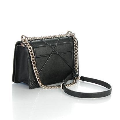 Christian Dior Grained Calfskin Medium Diorama Flap Bag Black 3 of 7