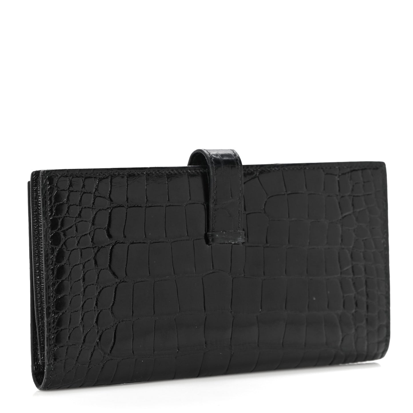 Shiny Alligator Bearn Wallet Black