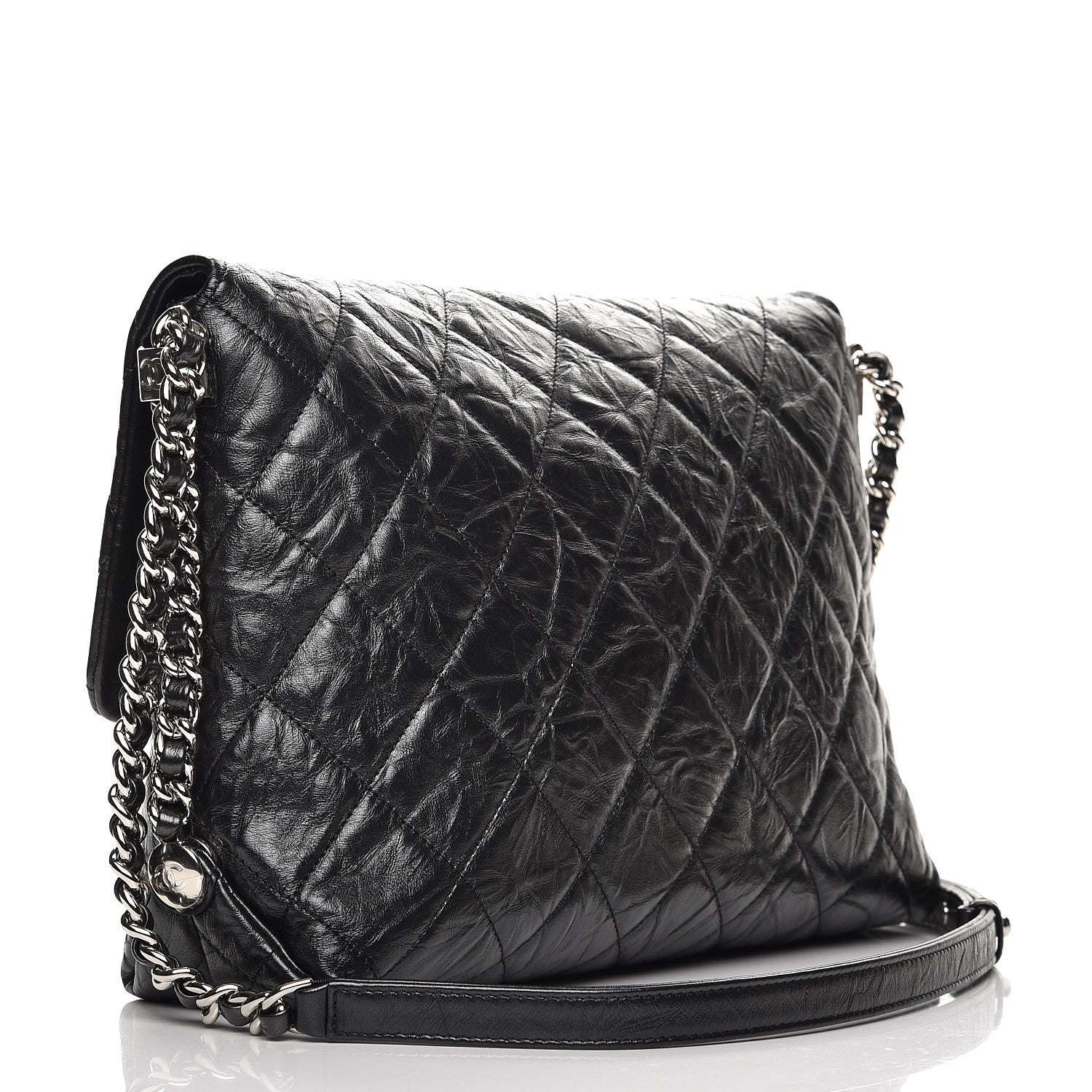 Chanel Crackled Aged Calfskin Big Bang Flap Black 3 of 8