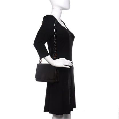 Prada Goatskin Swing Chain Shoulder Bag Ebano 2 of 9