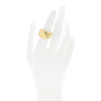 David Yurman 18K Yellow Gold Cable Cigar Band Ring 51 5.75 2 of 5