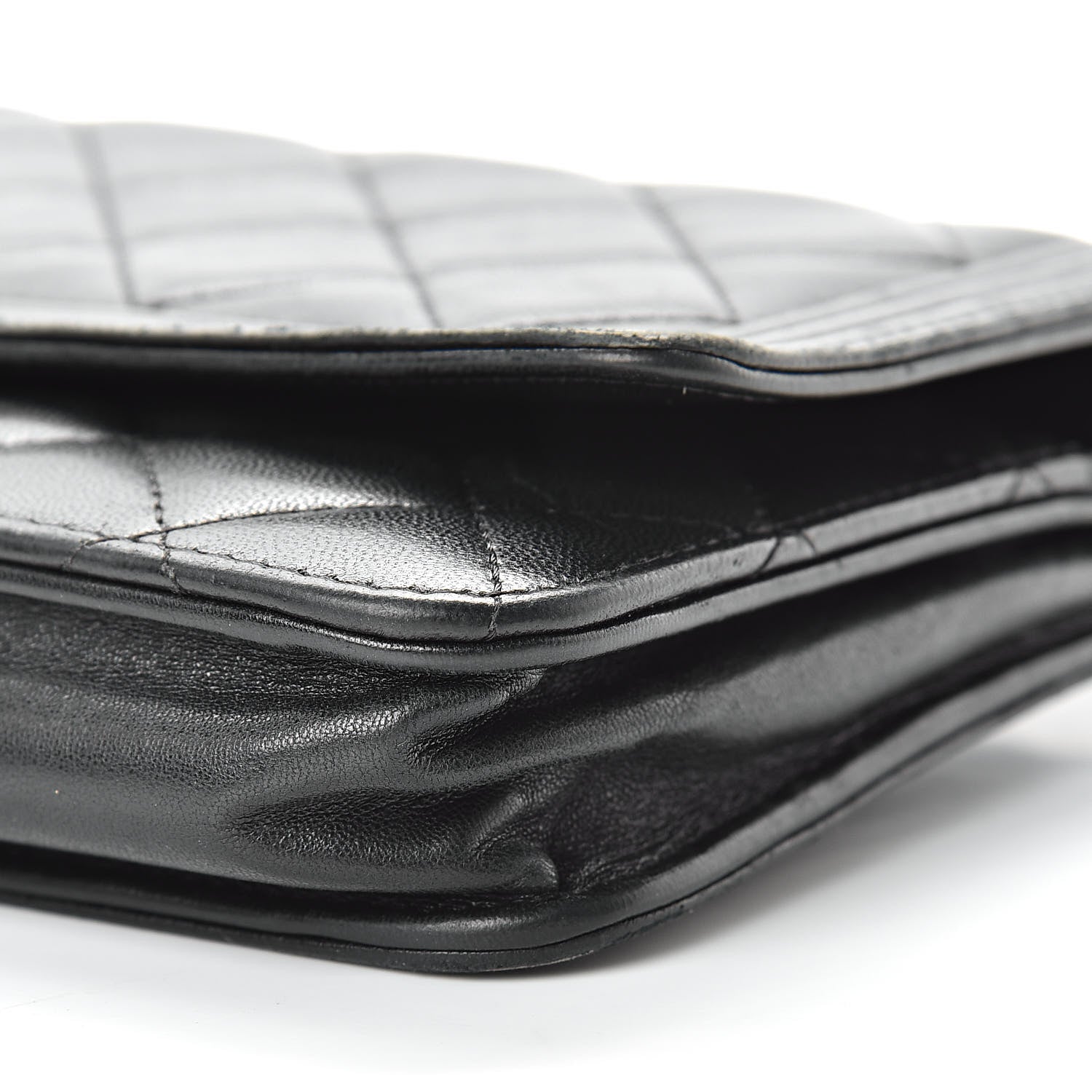 Chanel Lambskin Quilted Boy Wallet On Chain WOC Black 11 of 20