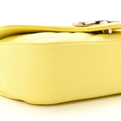 Gucci Calfskin Matelasse Super Mini GG Marmont Shoulder Bag Banana 9 of 11