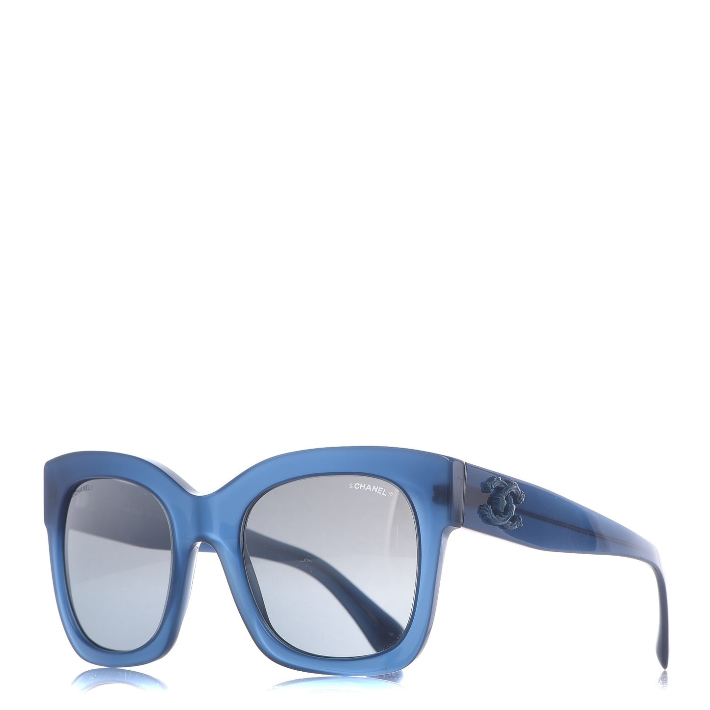 Acetate Mirror CC Square Sunglasses 5357 Blue