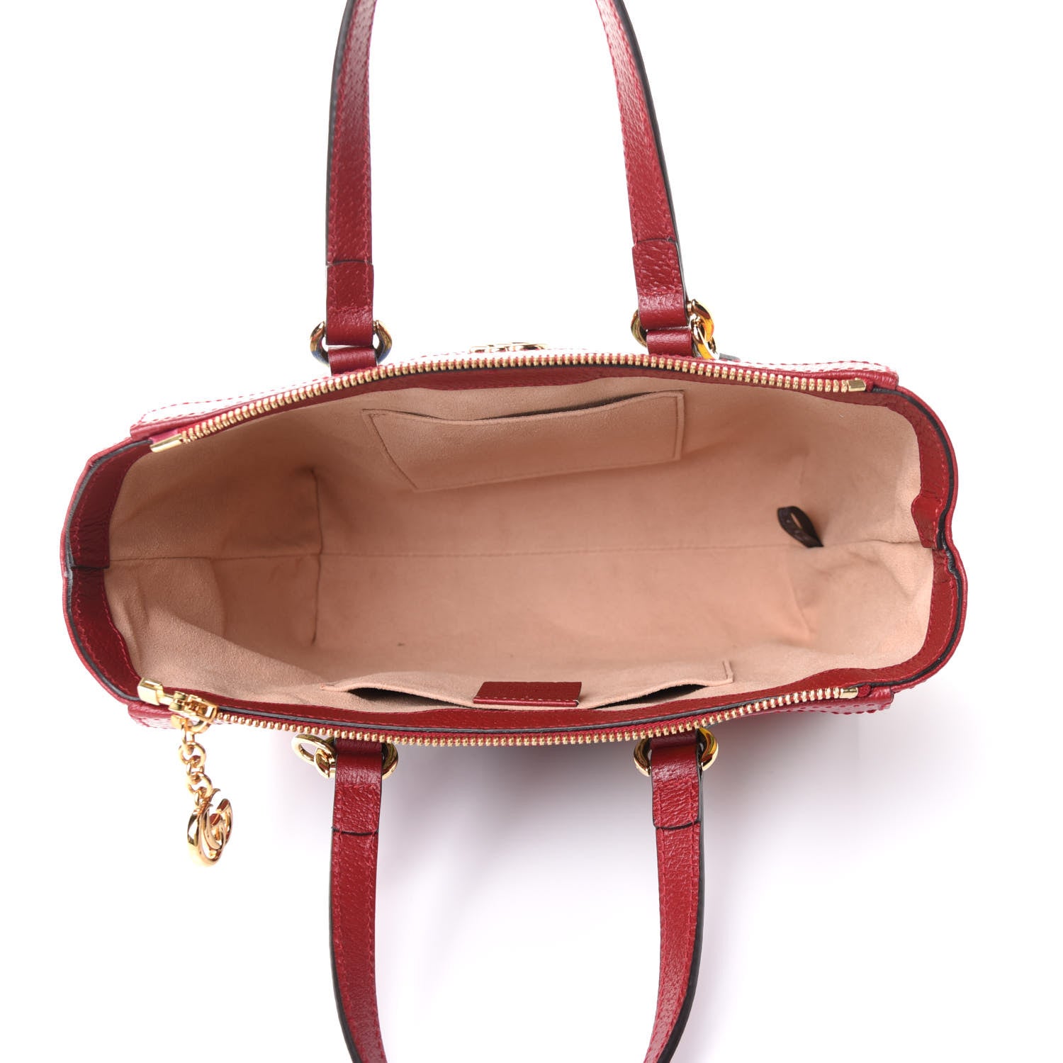 Gucci GG Supreme Monogram Flora Web Small Ophidia Tote Bag Red 5 of 11