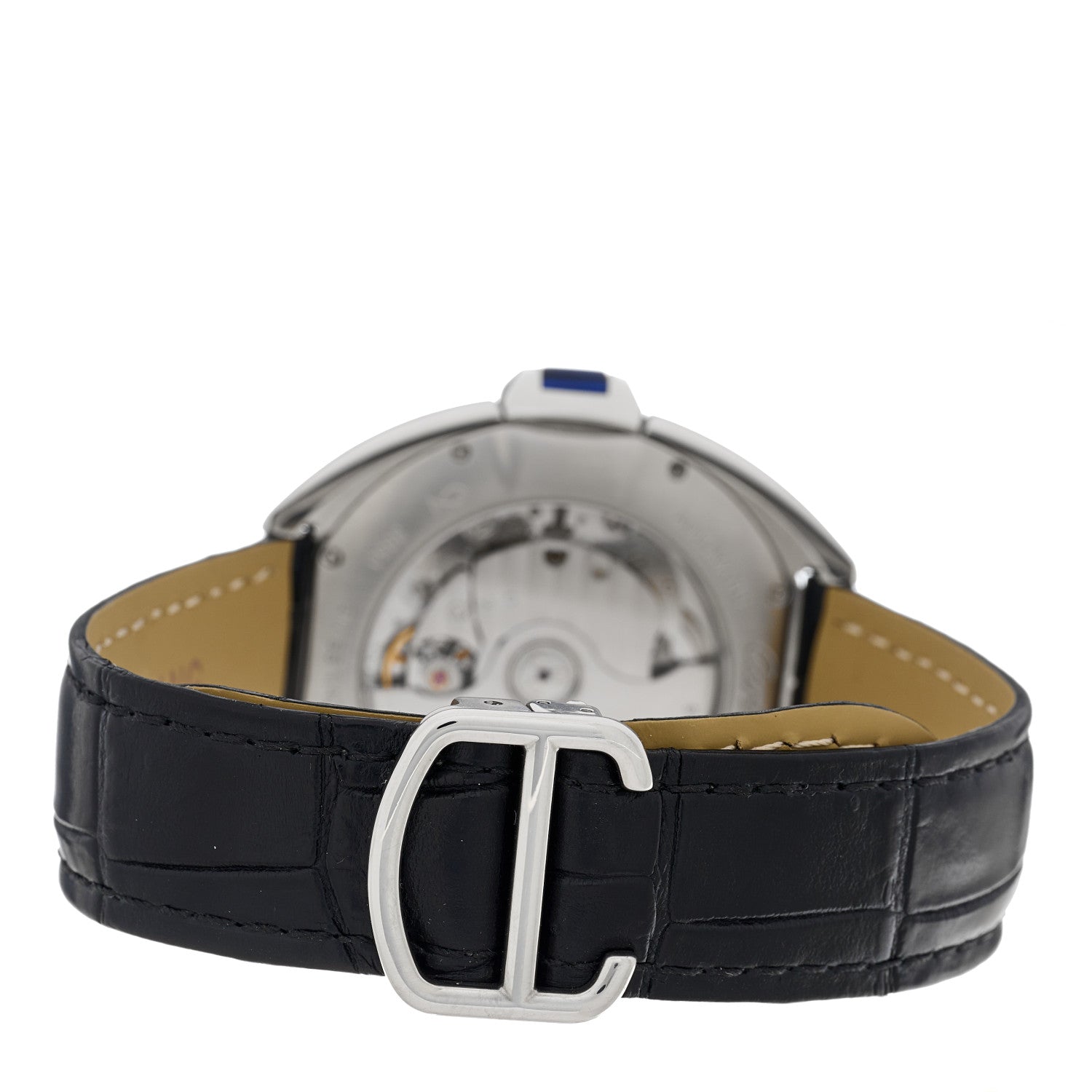 Cartier Stainless Steel Alligator 40mm Cle De Cartier Automatic Watch 3 of 5