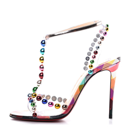 Christian Louboutin Patent PVC Faridaravie 100 Sandals 37 Multicolor 1 of 7