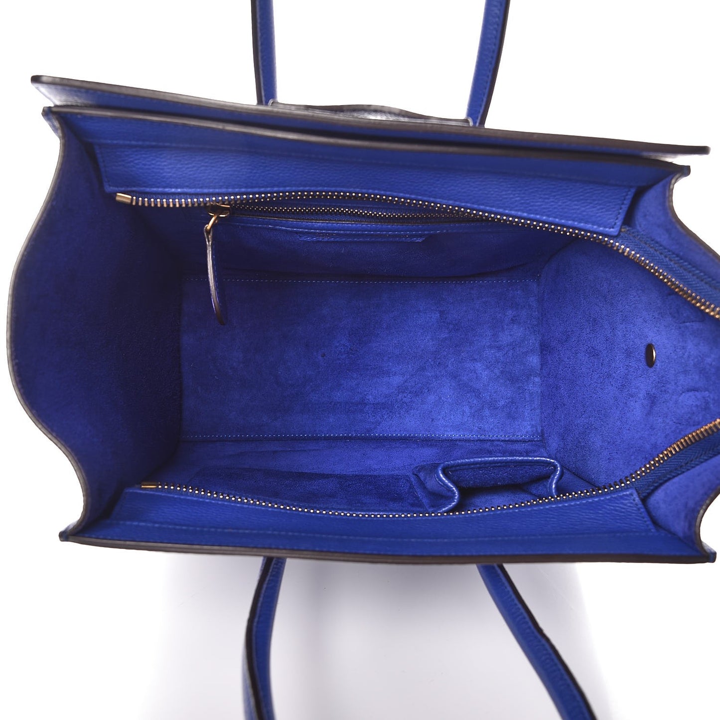 Drummed Calfskin Micro Luggage Indigo