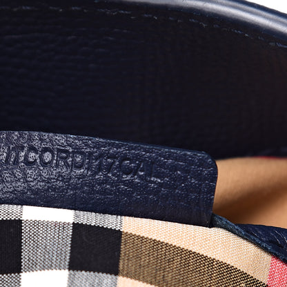 Burberry Grainy Calfskin House Check Small Banner Tote Regency Blue 7 of 10