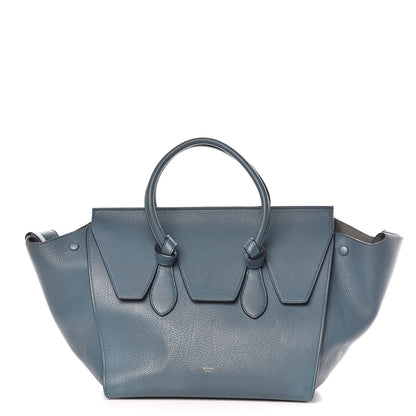 Celine Grained Calfskin Small Tie Knot Tote Denim 1 of 14