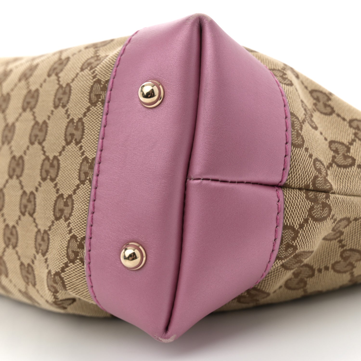 Gucci Monogram Small Heart Bit Charm Hobo Pink 10 of 12