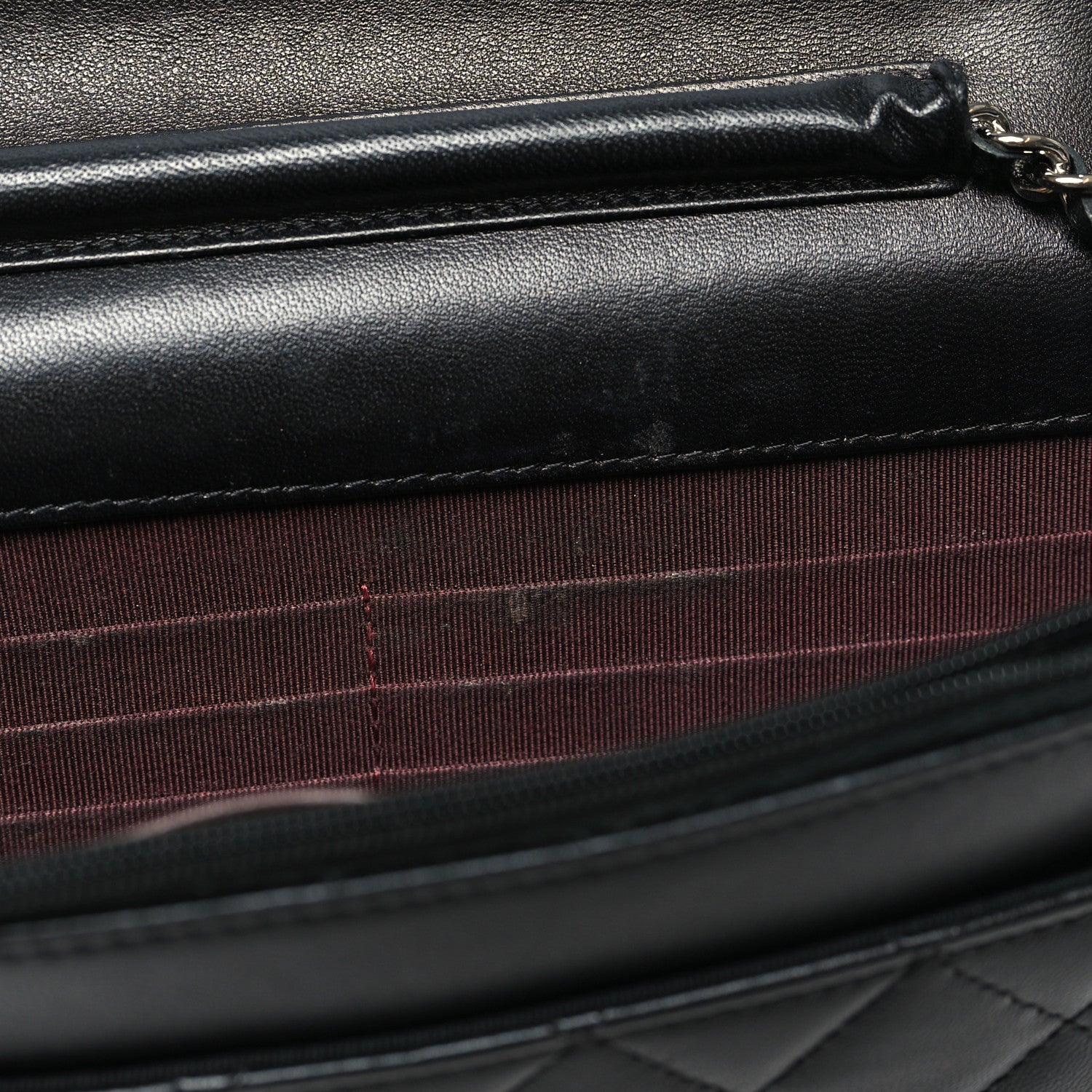 Chanel Lambskin Quilted Wallet On Chain WOC Black 12 of 13